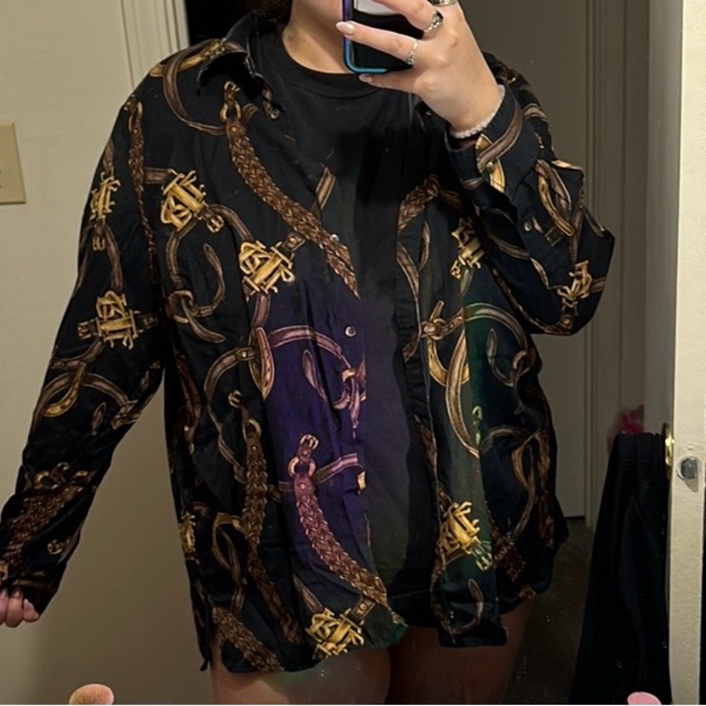 Ralph Lauren Black Button Up
